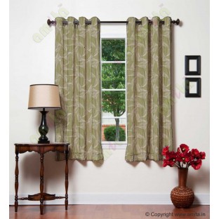 Green grey star poly main curtain designs