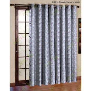 White red scroll poly sheer curtain designs