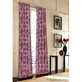 Red silver star poly main curtain designs