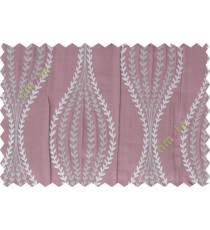 Pink white serpentine stripes poly main curtain designs