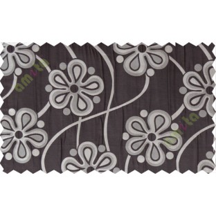 Chocolate brow motif poly main curtain designs