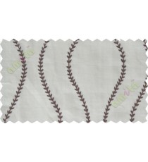 Brown serpentine stripes poly sheer curtain designs