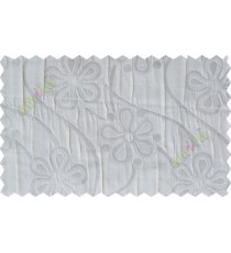 White silver motif poly main curtain designs