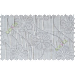 White silver motif poly main curtain designs