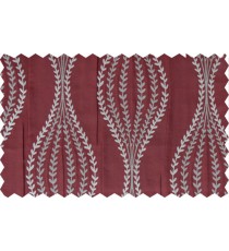 Red grey serpentine stripes poly main curtain designs