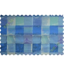 Royal blue purple square shapes design poly main curtain designs
