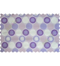 Purple white pink blue colour geometric circles poly main curtain designs