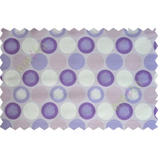 Purple white pink blue colour geometric circles poly main curtain designs