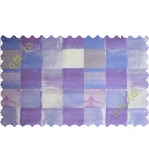 Purple white violet square shapes design poly main curtain designs