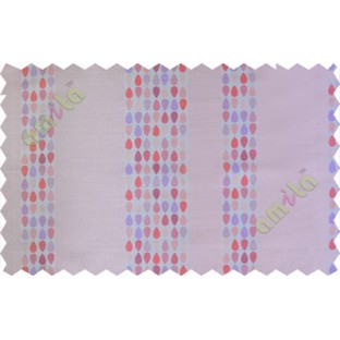 Pink white blue colour bold rain drop stripes with yellow background poly main curtain designs