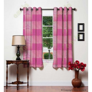 Pink white square shapes design poly main curtain designs