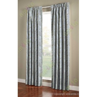 White beige scroll poly sheer curtain designs