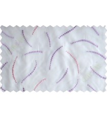 Pink purple white dot lines poly sheer curtain designs