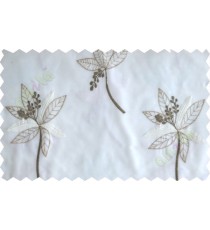 White military green pinnate poly sheer curtain designs