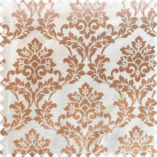 Beige color traditional designs complete damask pattern texture based fabric polyester main curtain