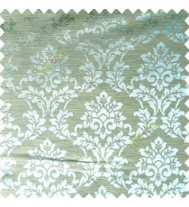Powder blue color traditional designs complete damask pattern texture based fabric polyester main curtain