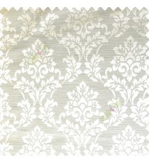 Cream color traditional designs complete damask pattern texture based fabric polyester main curtain