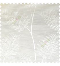 Cream color natural big twig horizontal thin lines very fine designs small leaf patterns polyester main curtain