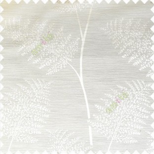 Cream color natural big twig horizontal thin lines very fine designs small leaf patterns polyester main curtain