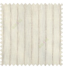 Cream brown color vertical pencil stripes texture gradients horizontal lines with transparent polyester fabric sheer curtain