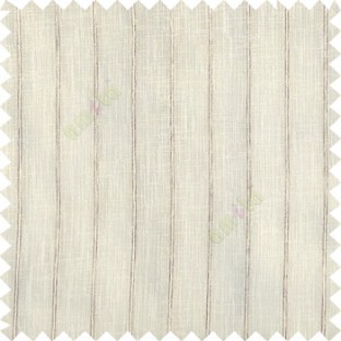 Cream brown color vertical pencil stripes texture gradients horizontal lines with transparent polyester fabric sheer curtain