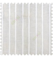 Off white color vertical thick stripes texture gradients horizontal lines with transparent polyester background fabric sheer curtain