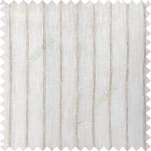 Off white color vertical pencil stripes texture gradients horizontal lines with transparent polyester fabric sheer curtain