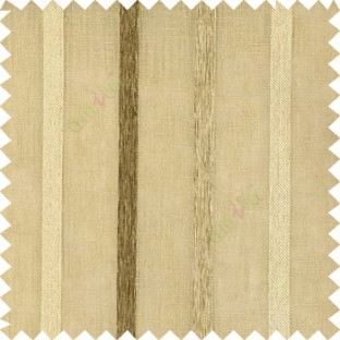 Dark brown with light combination color vertical thick texture stripes horizontal lines with polyester transparent fabric sheer curtain