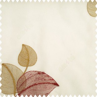 Maroon green gold color traditional designs decorative circle swirls with transparent base polyester fabric embroidery pattern sheer curtain