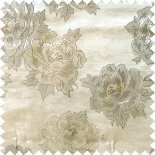 Beige green grey color big flower designs texture patterns with thick polyester base fabric main curtain