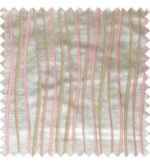 Pink beige white color vertical flowing lines texture with thick polyester background main curtain