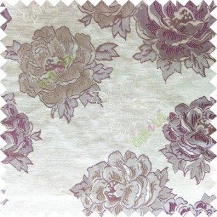 Purple grey color big flower designs texture patterns with thick polyester base fabric main curtain