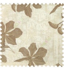 Brown cream beige color embroidery flower beautiful designs leaf branch texture background main curtain