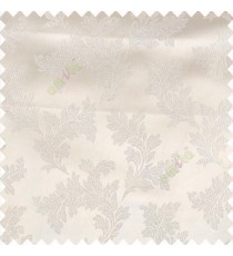 Cream color traditional floral texture patterns shiny base polyester fabric embroidery designs main curtain