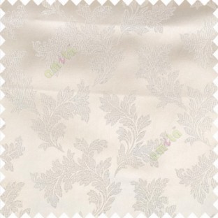 Cream color traditional floral texture patterns shiny base polyester fabric embroidery designs main curtain