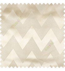 Cream color horizontal zigzag bold patterns texture vertical lines polyester base fabric straight thin lines main curtain