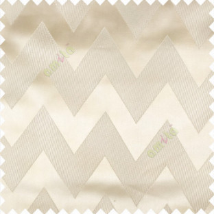 Cream color horizontal zigzag bold patterns texture vertical lines polyester base fabric straight thin lines main curtain
