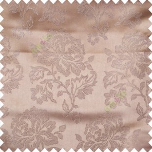 Grey color beautiful rose flower texture finished designs shiny polyester base background leaves flower buds elegant look main curtain