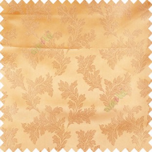 Gold color traditional floral texture patterns shiny base polyester fabric embroidery designs main curtain