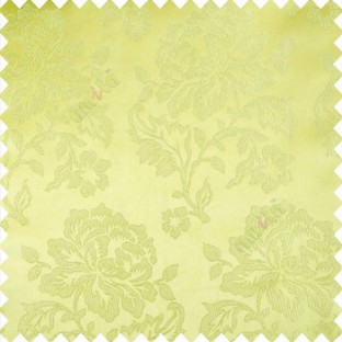 Green color beautiful rose flower texture finished designs shiny polyester base background leaves flower buds elegant look main curtain