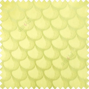 Green color traditional designs texture and solid combination base fabric scales pattern diya shapes polyester main curtain