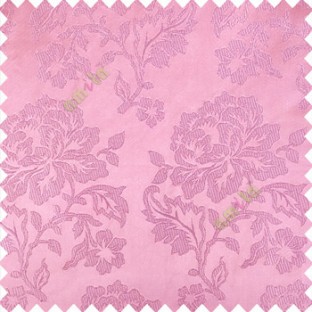 Purple color beautiful rose flower texture finished designs shiny polyester base background leaves flower buds elegant look main curtain