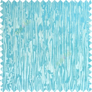 Aqua blue silver color vertical trendy lines texture finished surface polyester base fabric main curtain