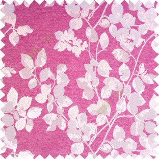 Pink silver brown color floral leaves pattern texture surface polyester thick fabric flower buds main curtain