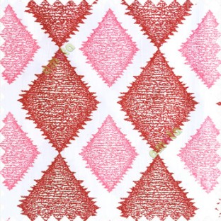 Maroon and pink combination with white base polyester fabric traditional designs texture patterns horizontal bold dot lines sharp edge finishes polyester main curtain