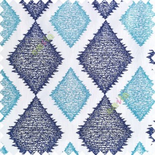 Royal blue and aqua blue combination with white base polyester fabric traditional designs texture patterns horizontal bold dot lines sharp edge finishes polyester main curtain