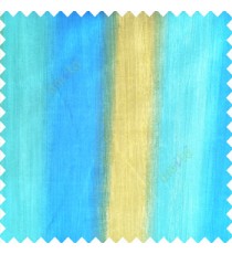 Aqua blue and gold color combination vertical bold stripes texture finished base fabric horizontal weaving lines polyester main fabric