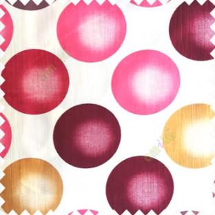 Maroon gold cream pink color geometric circles texture finished polyester base background horizontal lines color shades main curtain