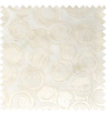 White cream color geometric circles texture surface weaving pattern with thick polyester background main curtain