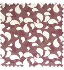 Purple grey color traditional paisley pattern embroidery leaves design with thick polyester background main curtain